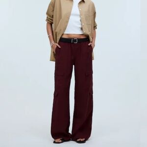 Madewell Burgundy Cargo Pants